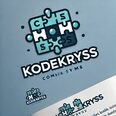 DALL E 2024 11 05 19 07 29 Create a modern and stylish logo for a brand named KODEKRYSS with the text positioned below a single main graphic element The logo should have clea